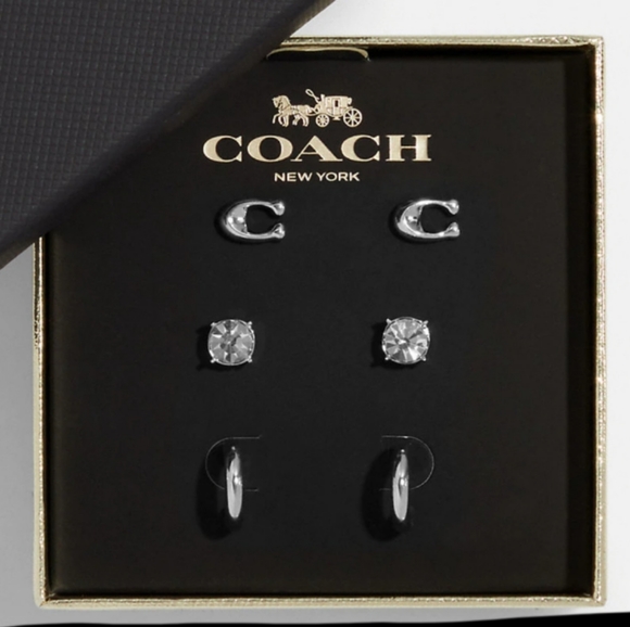 Coach Stud Earrings Set - Picture 2 of 3